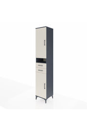 Hyperion Dolap 5 Raflı 2 Çekmeceli 2 Kapaklı 44x44x243 Antrasit-Aytaşı