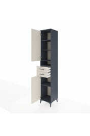 Hyperion Dolap 5 Raflı 2 Çekmeceli 2 Kapaklı 44x44x243 Antrasit-Aytaşı