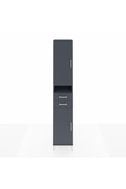 Hyperion Dolap 5 Raflı 2 Çekmeceli 2 Kapaklı 44x44x243 Antrasit-Antrasit