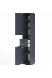 Hyperion Dolap 5 Raflı 2 Çekmeceli 2 Kapaklı 44x44x243 Antrasit-Antrasit