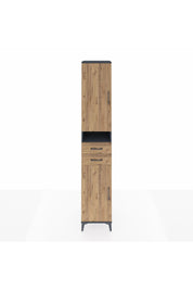 Hyperion Dolap 5 Raflı 2 Çekmeceli 2 Kapaklı 44x44x243 Antrasit-Çam