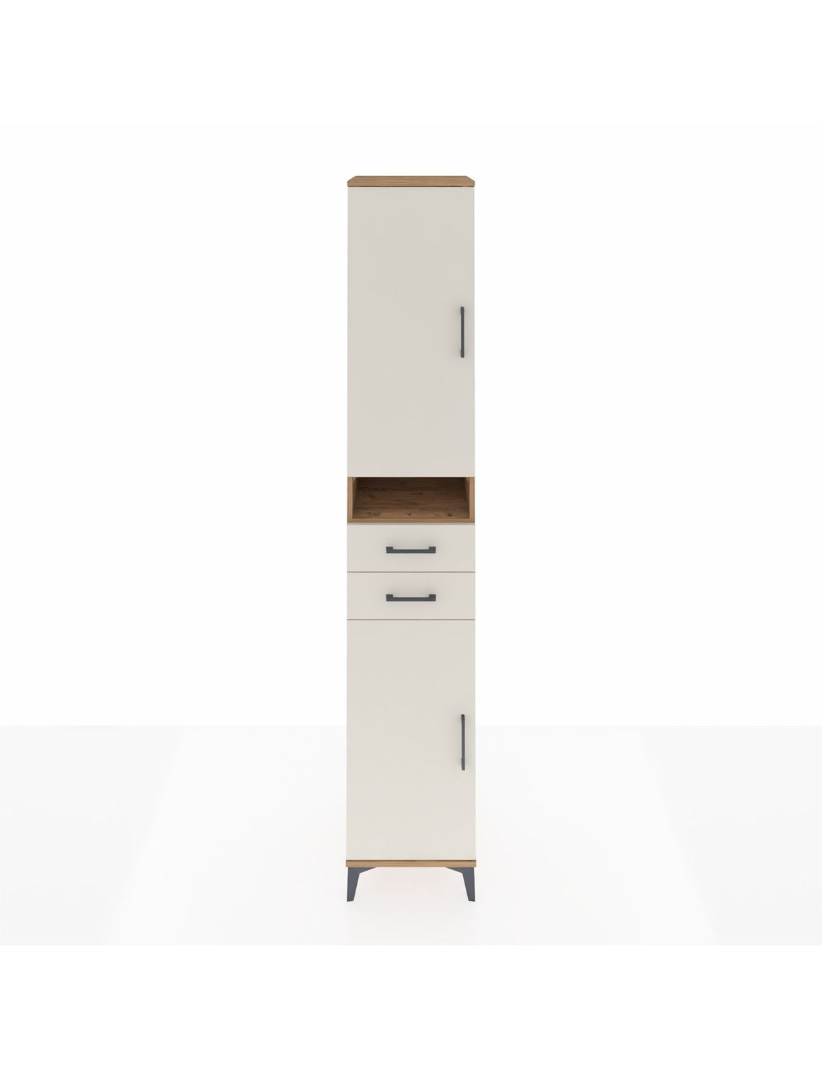 Hyperion Dolap 5 Raflı 2 Çekmeceli 2 Kapaklı 44x44x243 Çam-Aytaşı