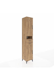 Hyperion Dolap 5 Raflı 2 Çekmeceli 2 Kapaklı 44x44x243 Çam-Çam