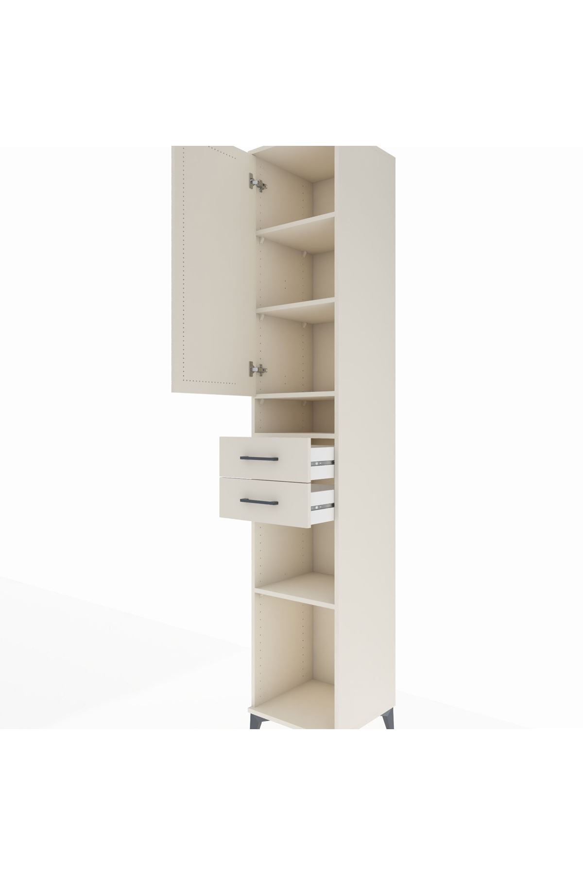 Hyperion Dolap 5 Raflı 2 Çekmeceli Tek Kapaklı 44x44x243 Aytaşı-Aytaşı