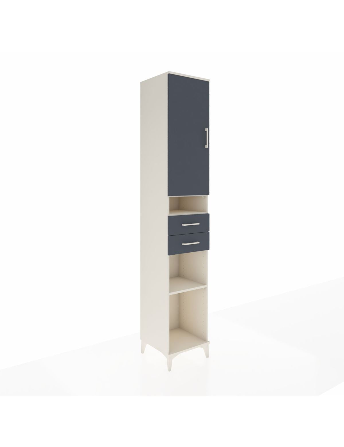 Hyperion Dolap 5 Raflı 2 Çekmeceli Tek Kapaklı 44x44x243 Aytaşı-Antrasit