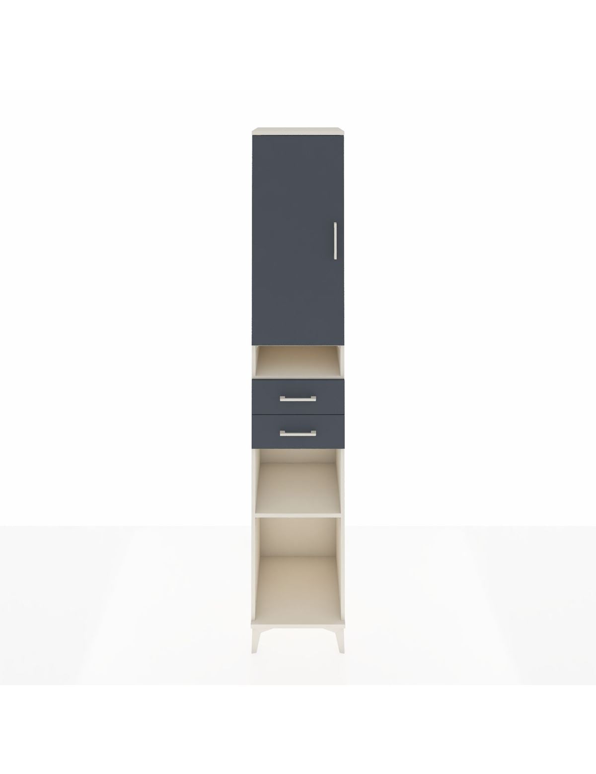 Hyperion Dolap 5 Raflı 2 Çekmeceli Tek Kapaklı 44x44x243 Aytaşı-Antrasit