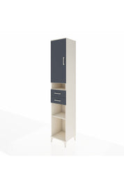 Hyperion Dolap 5 Raflı 2 Çekmeceli Tek Kapaklı 44x44x243 Aytaşı-Antrasit