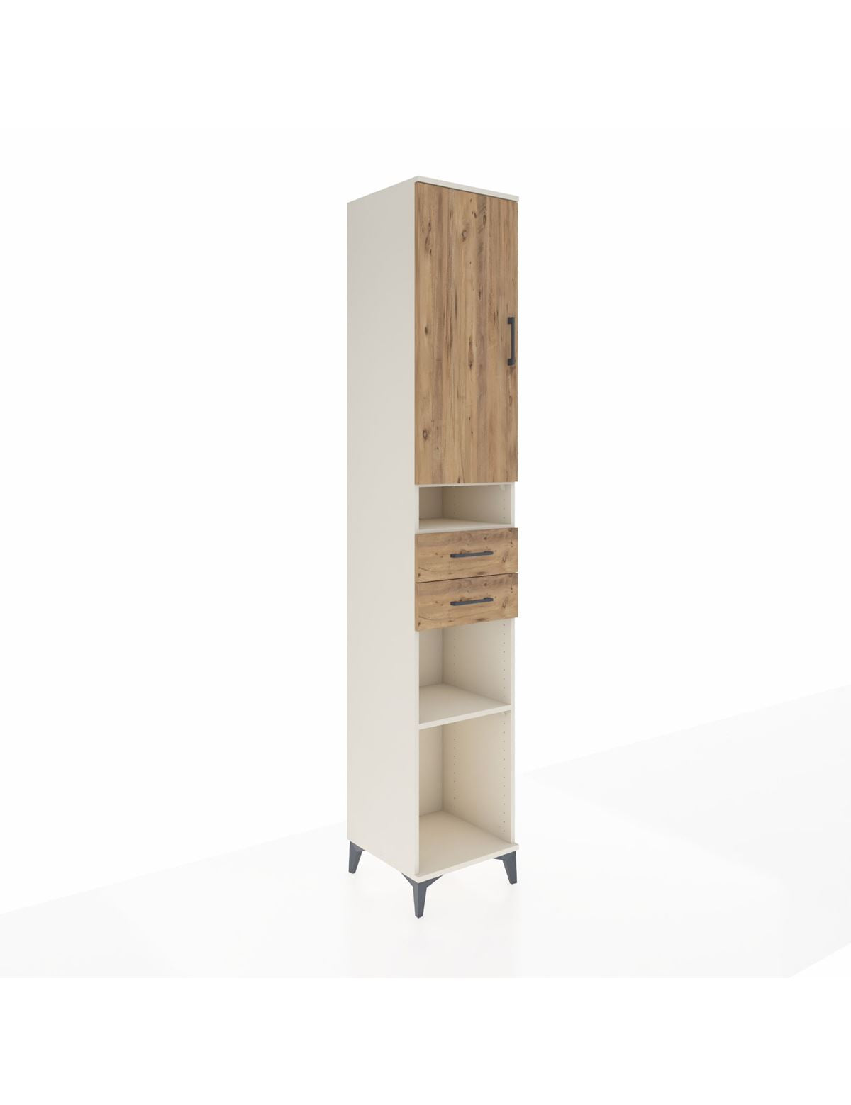 Hyperion Dolap 5 Raflı 2 Çekmeceli Tek Kapaklı 44x44x243 Aytaşı-Çam