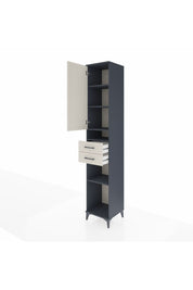 Hyperion Dolap 5 Raflı 2 Çekmeceli Tek Kapaklı 44x44x243 Antrasit-Aytaşı