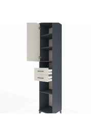 Hyperion Dolap 5 Raflı 2 Çekmeceli Tek Kapaklı 44x44x243 Antrasit-Aytaşı