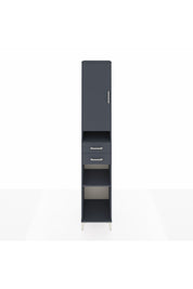 Hyperion Dolap 5 Raflı 2 Çekmeceli Tek Kapaklı 44x44x243 Antrasit-Antrasit