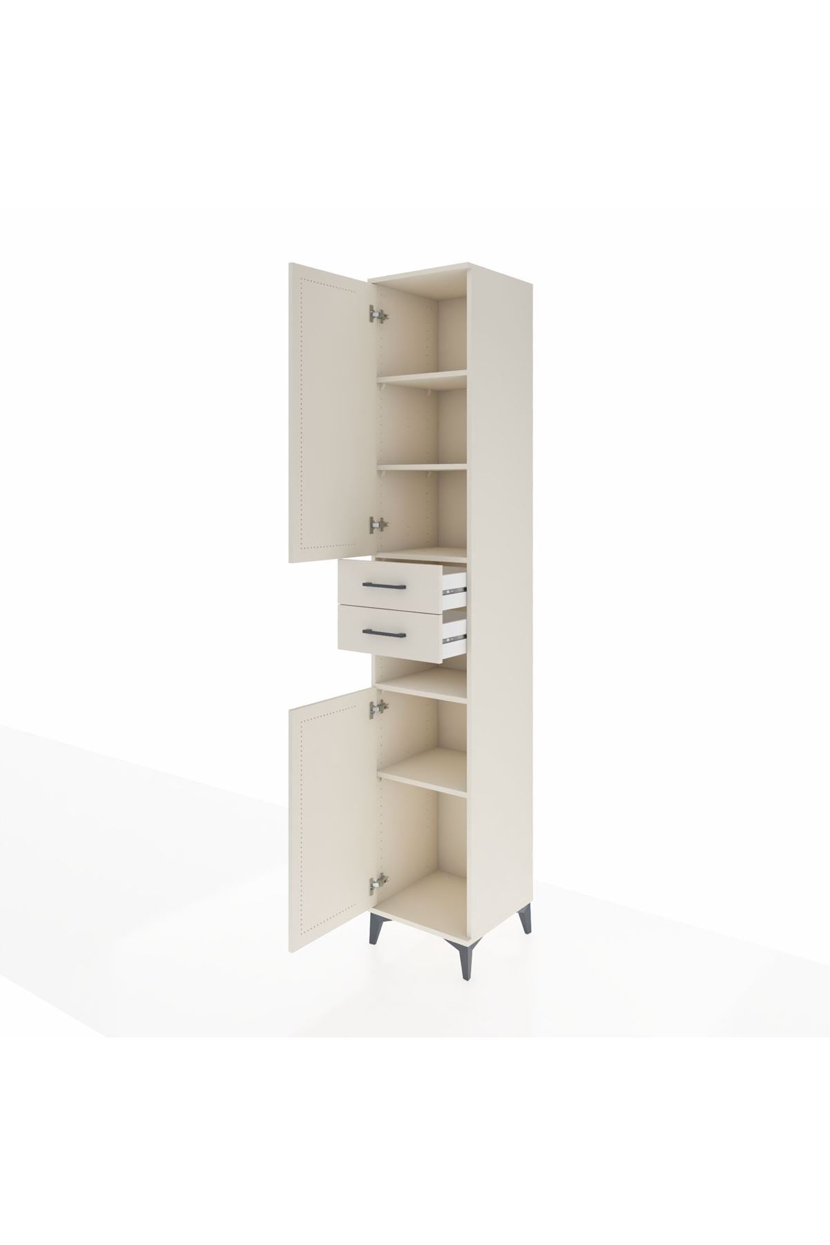 Hyperion Dolap 5 Raflı 2 Çekmeceli 2 Kapaklı 44x44x243 Aytaşı-Aytaşı