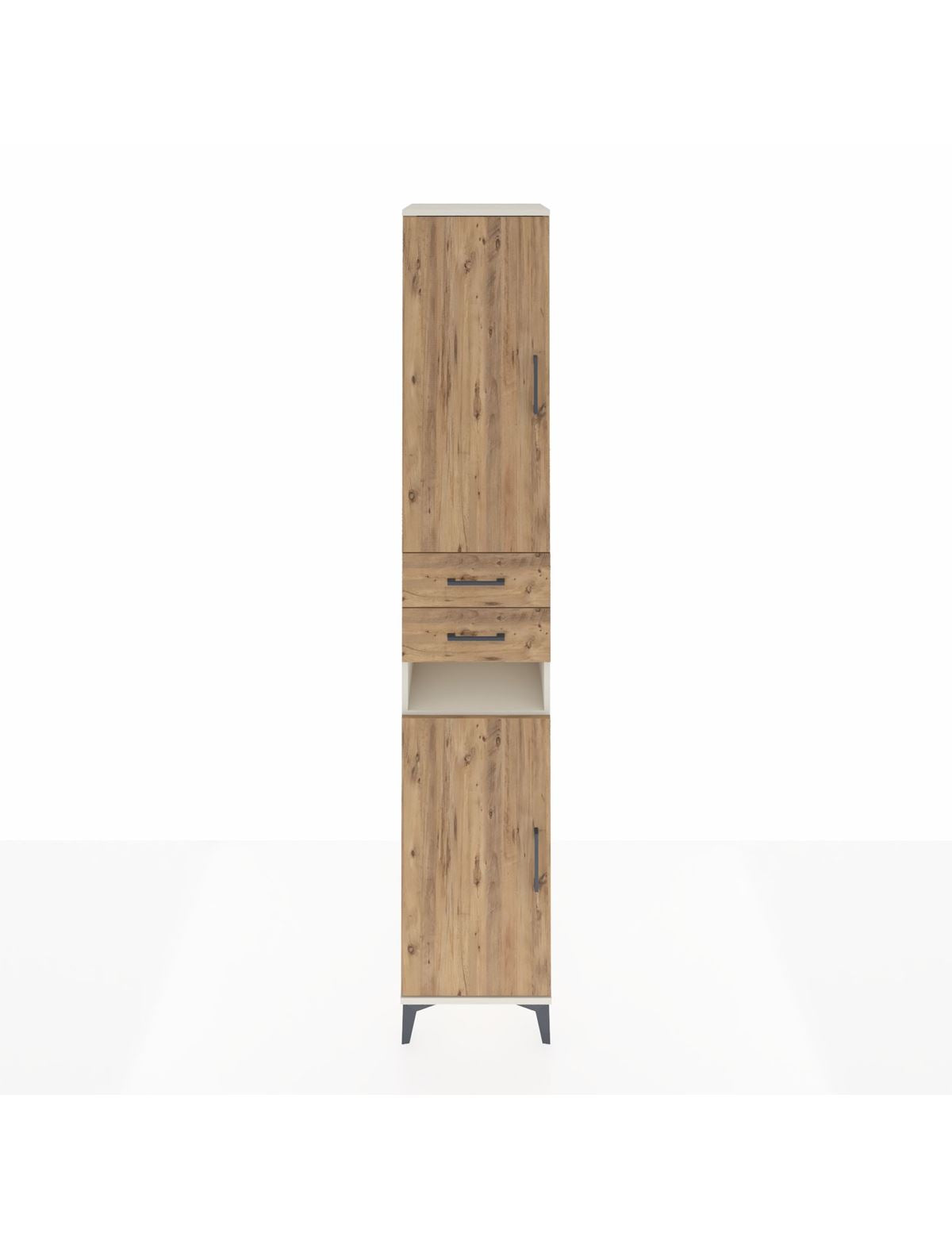 Hyperion Dolap 5 Raflı 2 Çekmeceli 2 Kapaklı 44x44x243 Aytaşı-Çam