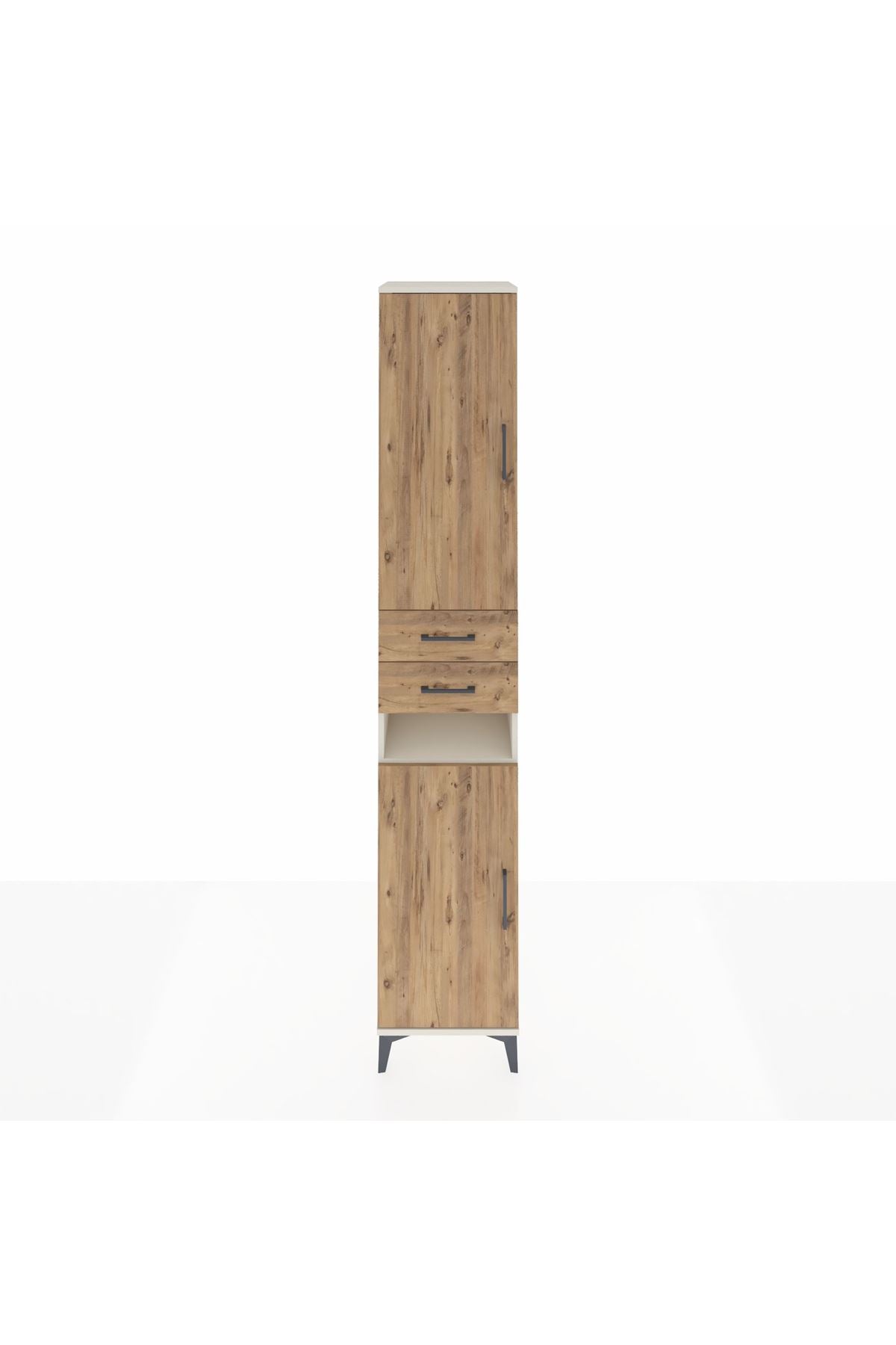 Hyperion Dolap 5 Raflı 2 Çekmeceli 2 Kapaklı 44x44x243 Aytaşı-Çam