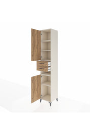 Hyperion Dolap 5 Raflı 2 Çekmeceli 2 Kapaklı 44x44x243 Aytaşı-Çam