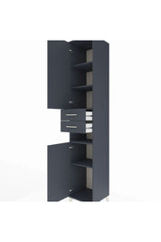 Hyperion Dolap 5 Raflı 2 Çekmeceli 2 Kapaklı 44x44x243 Antrasit-Antrasit