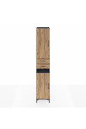 Hyperion Dolap 5 Raflı 2 Çekmeceli 2 Kapaklı 44x44x243 Antrasit-Çam