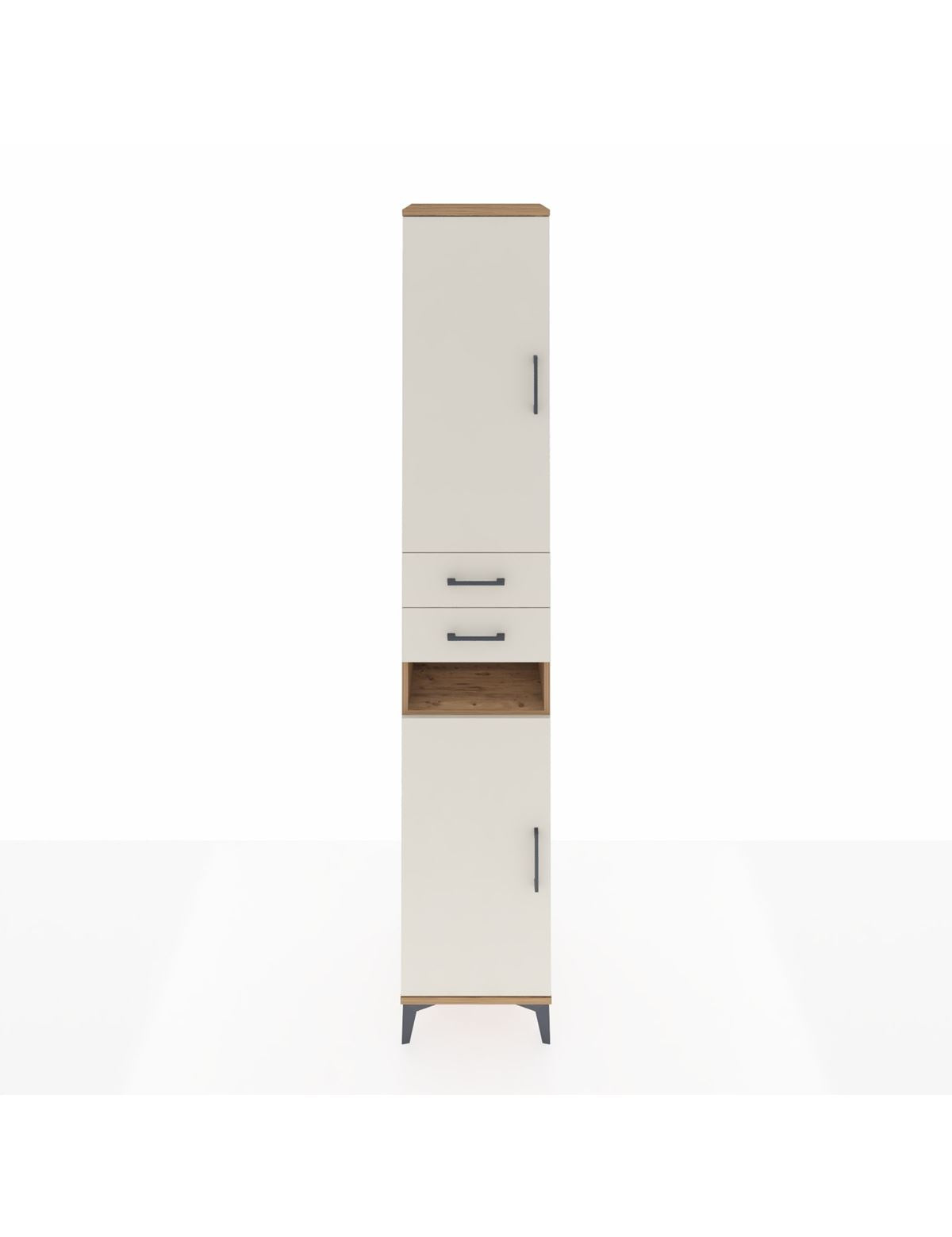 Hyperion Dolap 5 Raflı 2 Çekmeceli 2 Kapaklı 44x44x243 Çam-Aytaşı