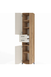 Hyperion Dolap 5 Raflı 2 Çekmeceli 2 Kapaklı 44x44x243 Çam-Aytaşı