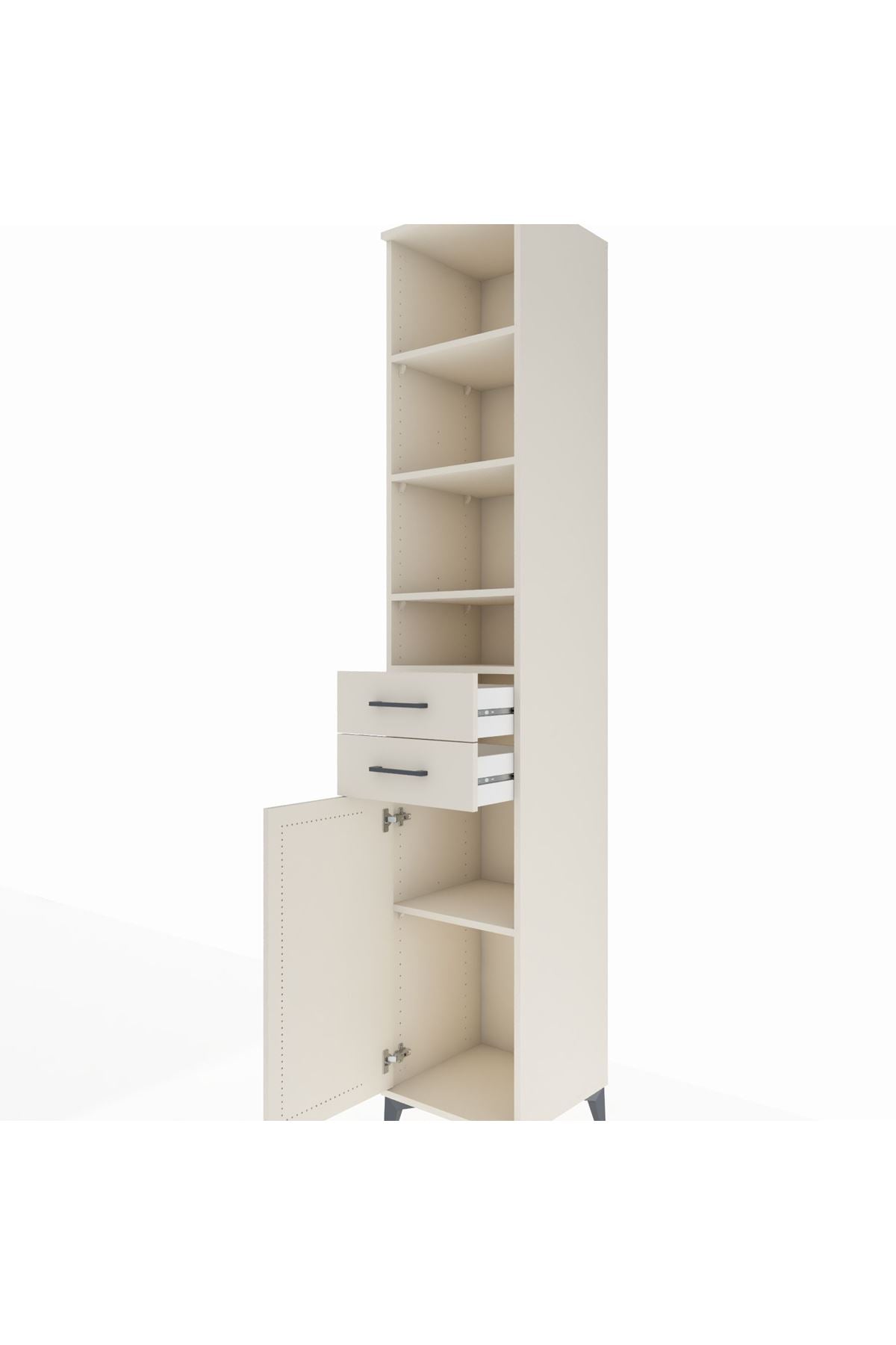 Hyperion Dolap 5 Raflı 2 Çekmeceli Tek Kapaklı 44x44x243 Aytaşı-Aytaşı