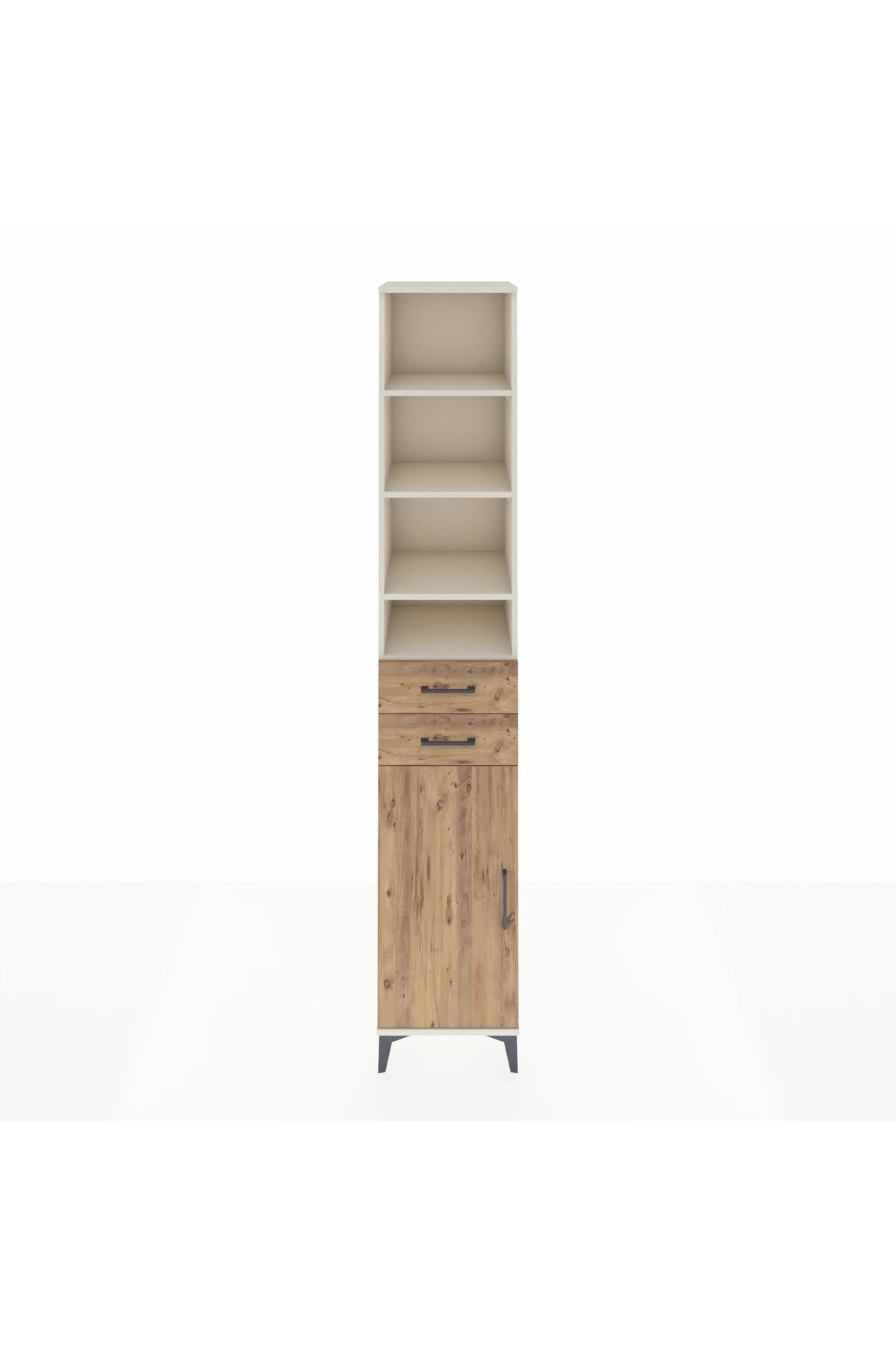 Hyperion Dolap 5 Raflı 2 Çekmeceli Tek Kapaklı 44x44x243 Aytaşı-Çam