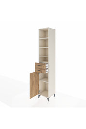 Hyperion Dolap 5 Raflı 2 Çekmeceli Tek Kapaklı 44x44x243 Aytaşı-Çam