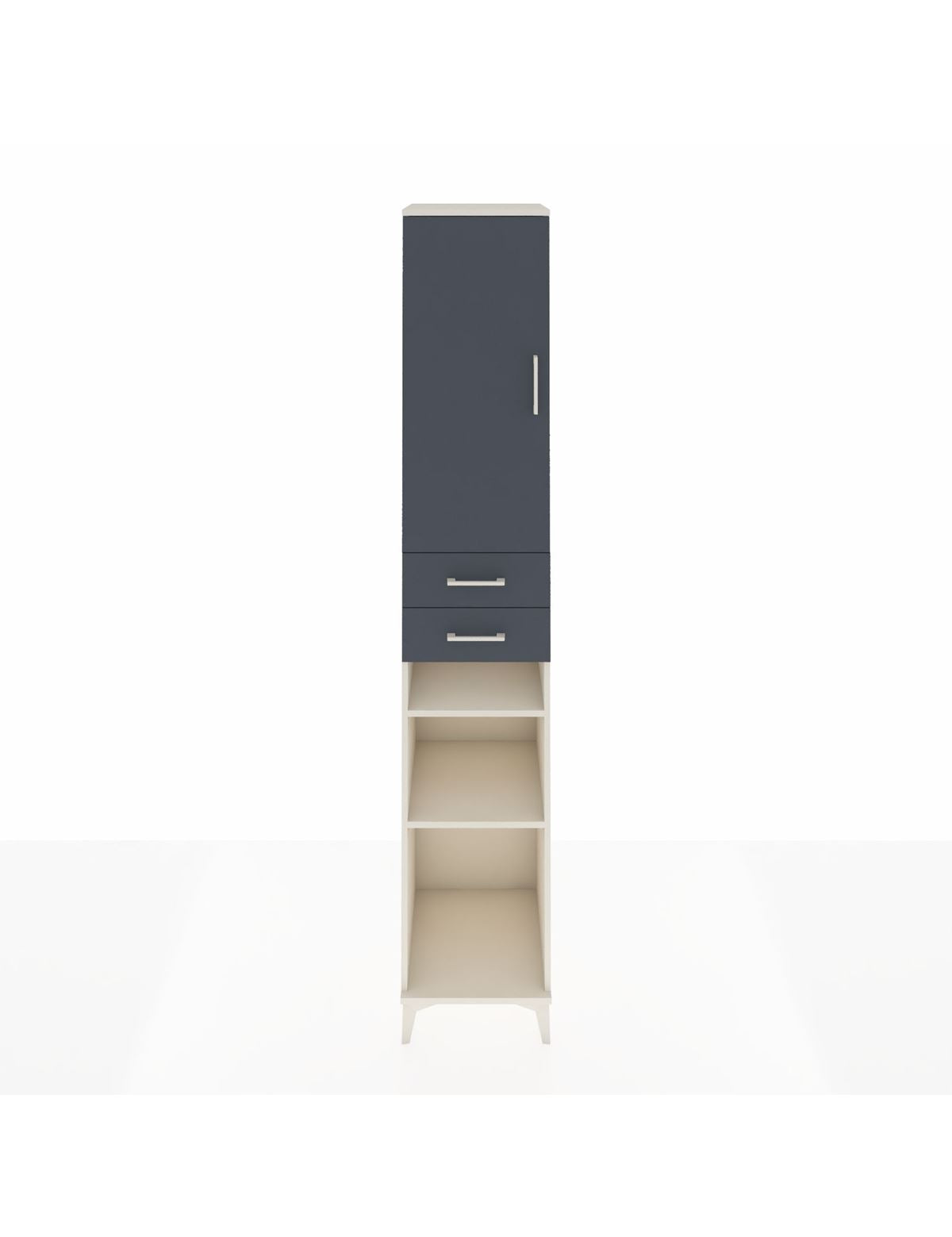 Hyperion Dolap 5 Raflı 2 Çekmeceli Tek Kapaklı 44x44x243 Aytaşı-Antrasit