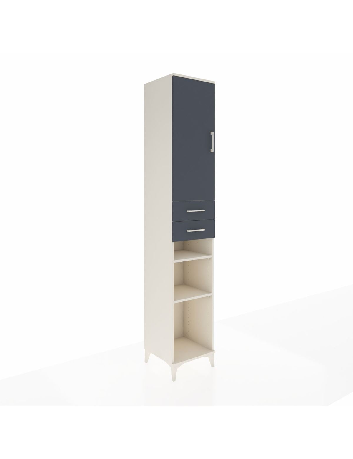 Hyperion Dolap 5 Raflı 2 Çekmeceli Tek Kapaklı 44x44x243 Aytaşı-Antrasit