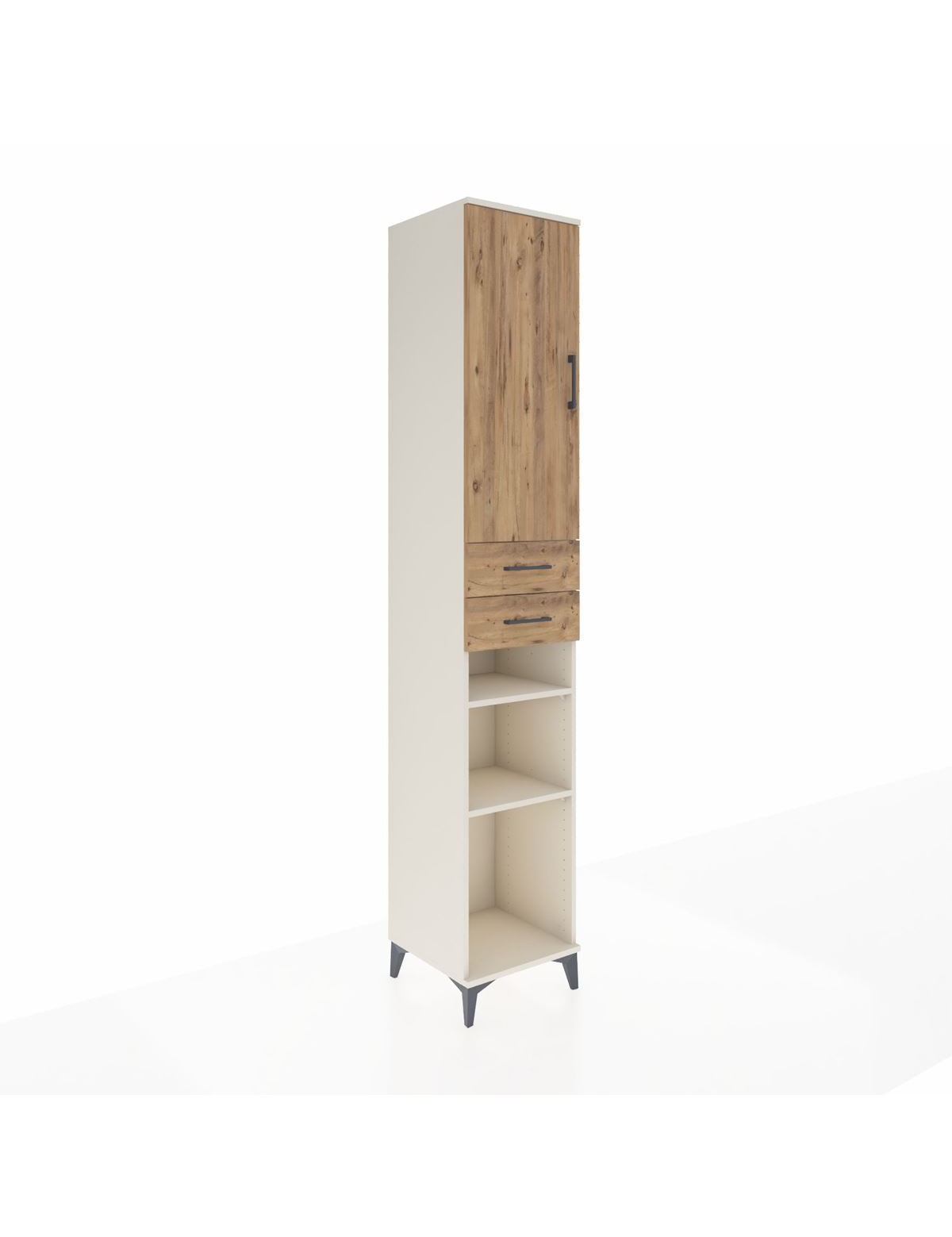 Hyperion Dolap 5 Raflı 2 Çekmeceli Tek Kapaklı 44x44x243 Aytaşı-Çam