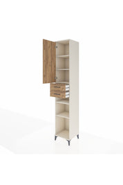Hyperion Dolap 5 Raflı 2 Çekmeceli Tek Kapaklı 44x44x243 Aytaşı-Çam