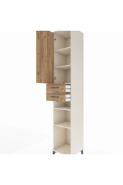 Hyperion Dolap 5 Raflı 2 Çekmeceli Tek Kapaklı 44x44x243 Aytaşı-Çam