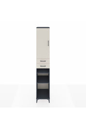 Hyperion Dolap 5 Raflı 2 Çekmeceli Tek Kapaklı 44x44x243 Antrasit-Aytaşı