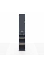 Hyperion Dolap 5 Raflı 2 Çekmeceli Tek Kapaklı 44x44x243 Antrasit-Antrasit