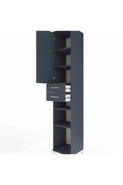 Hyperion Dolap 5 Raflı 2 Çekmeceli Tek Kapaklı 44x44x243 Antrasit-Antrasit