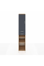 Hyperion Dolap 5 Raflı 2 Çekmeceli Tek Kapaklı 44x44x243 Çam-Antrasit