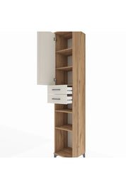 Hyperion Dolap 5 Raflı 2 Çekmeceli Tek Kapaklı 44x44x243 Çam-Aytaşı