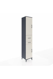 Hyperion Dolap 4 Raflı 2 Çekmeceli 2 Kapaklı 44x44x243 Antrasit-Aytaşı