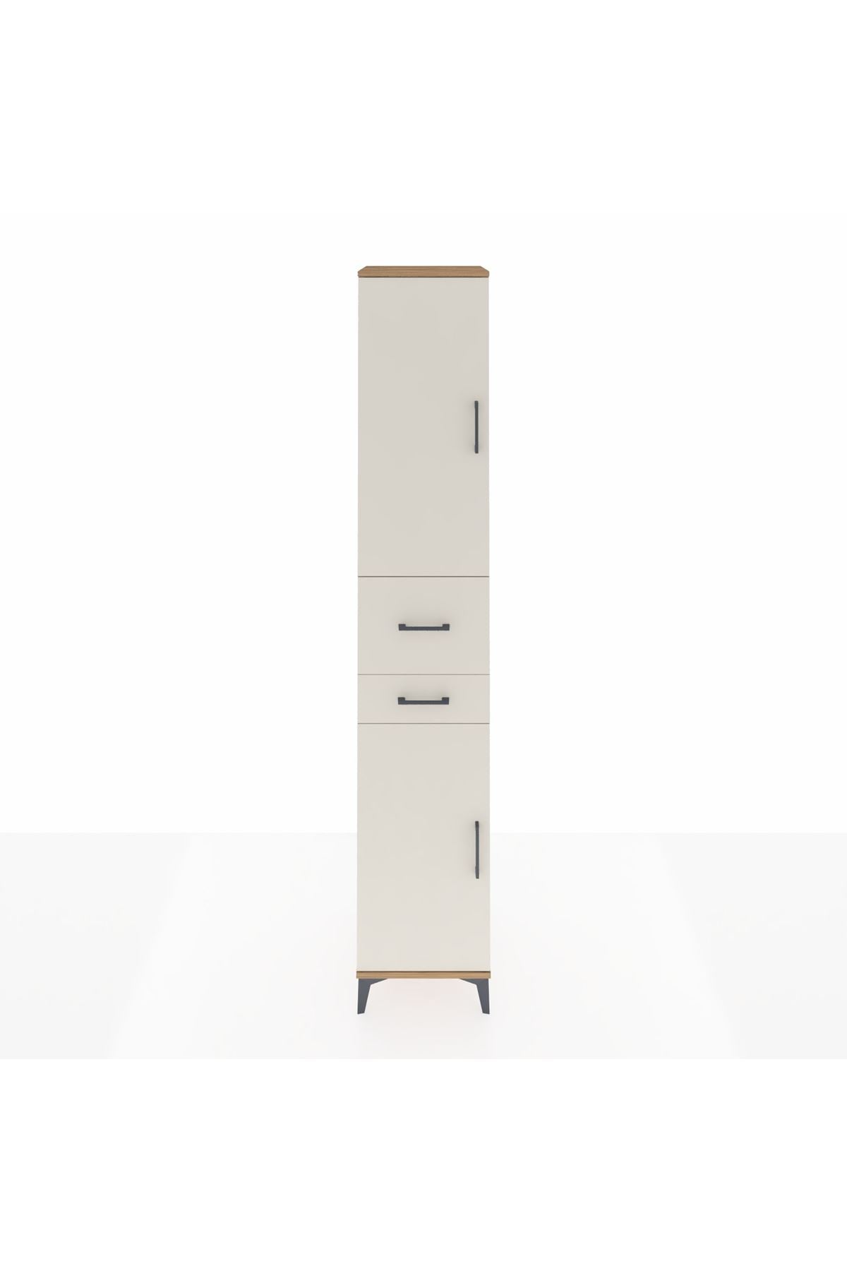 Hyperion Dolap 4 Raflı 2 Çekmeceli 2 Kapaklı 44x44x243 Çam-Aytaşı