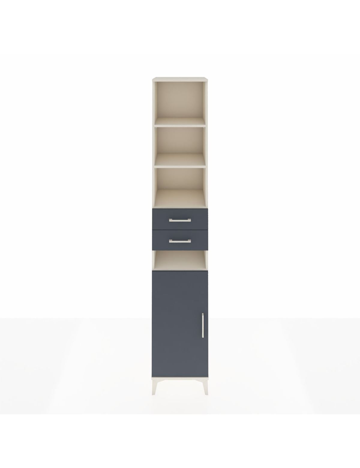 Hyperion Dolap 5 Raflı 2 Çekmeceli Tek Kapaklı 44x44x243 Aytaşı-Antrasit