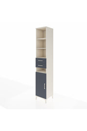 Hyperion Dolap 5 Raflı 2 Çekmeceli Tek Kapaklı 44x44x243 Aytaşı-Antrasit