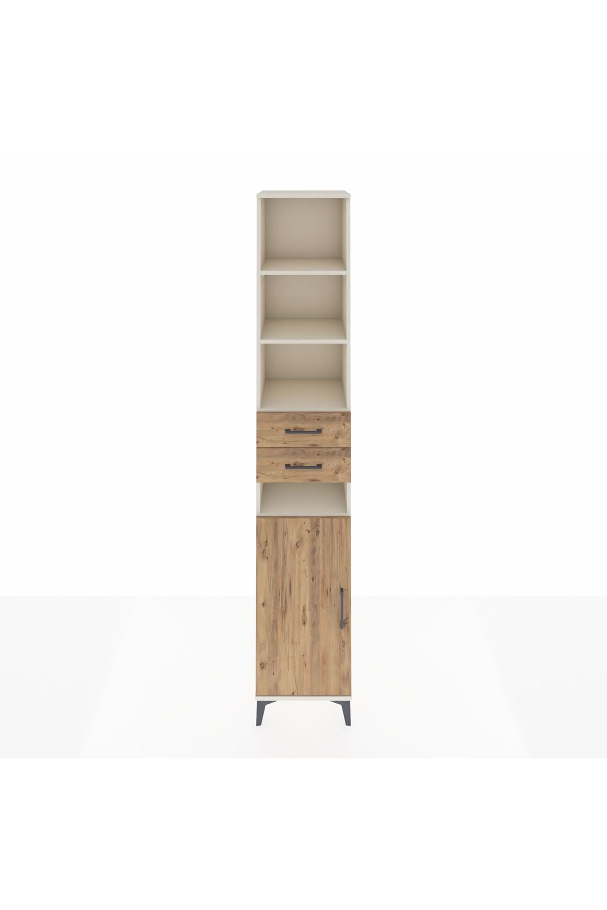 Hyperion Dolap 5 Raflı 2 Çekmeceli Tek Kapaklı 44x44x243 Aytaşı-Çam