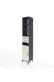 Hyperion Dolap 5 Raflı 2 Çekmeceli Tek Kapaklı 44x44x243 Antrasit-Aytaşı