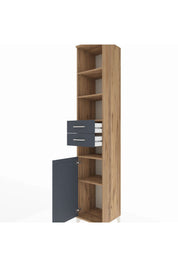 Hyperion Dolap 5 Raflı 2 Çekmeceli Tek Kapaklı 44x44x243 Çam-Antrasit