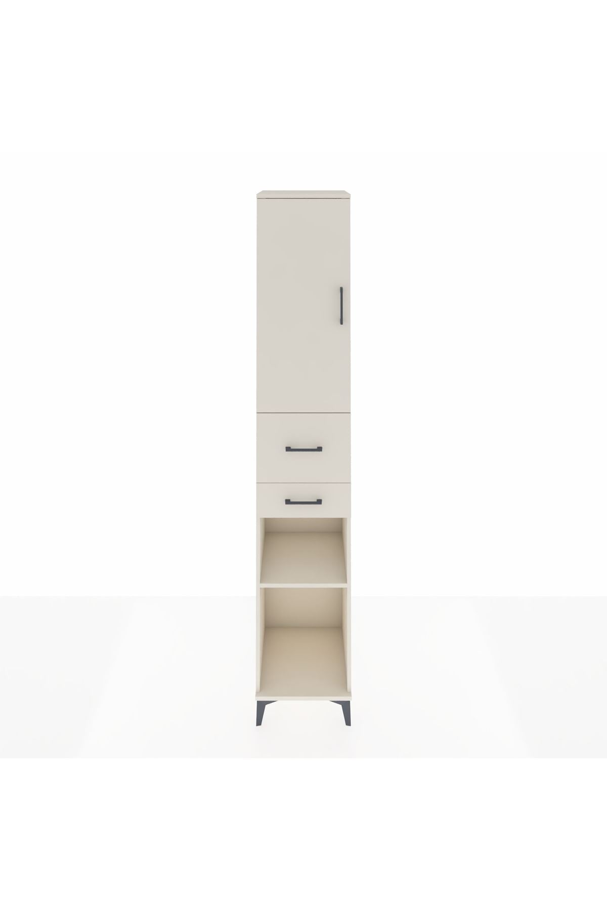 Hyperion Dolap 4 Raflı 2 Çekmeceli Tek Kapaklı 44x44x243 Aytaşı-Aytaşı