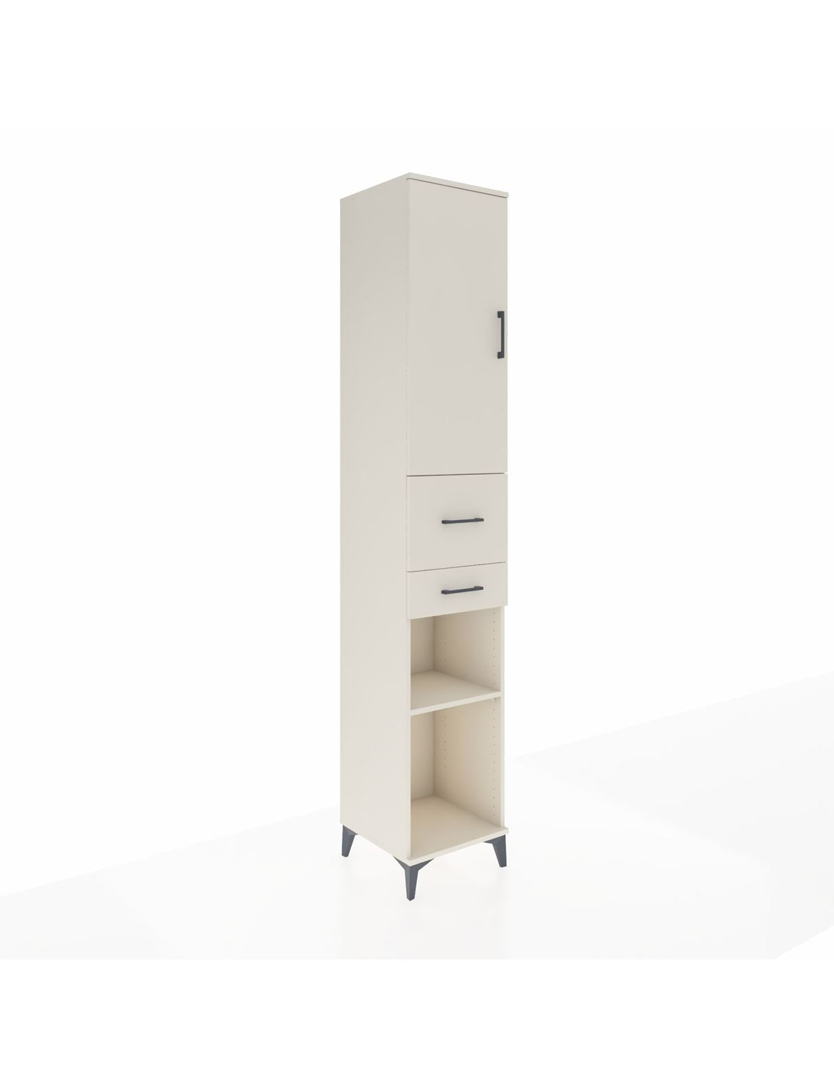 Hyperion Dolap 4 Raflı 2 Çekmeceli Tek Kapaklı 44x44x243 Aytaşı-Aytaşı