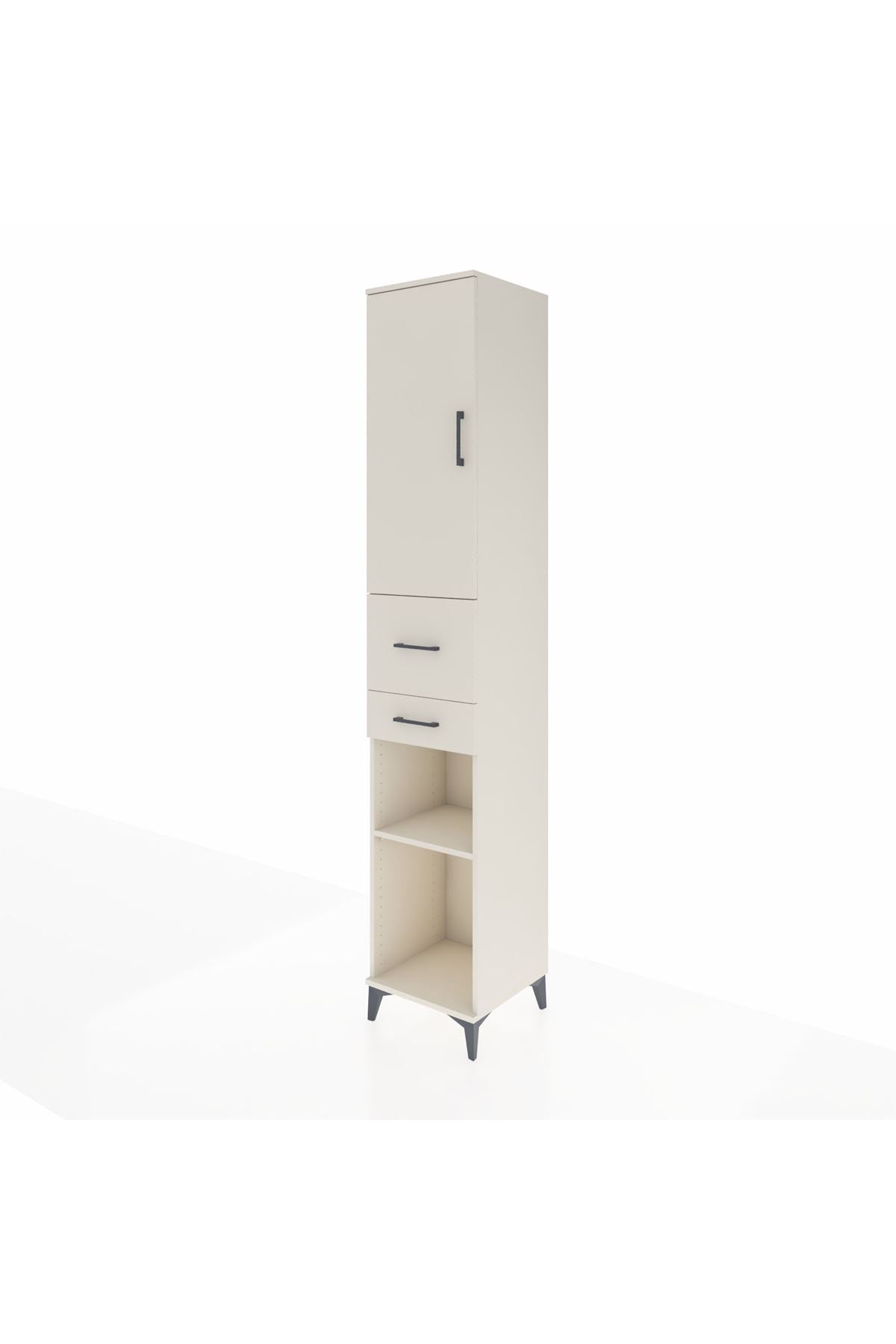 Hyperion Dolap 4 Raflı 2 Çekmeceli Tek Kapaklı 44x44x243 Aytaşı-Aytaşı