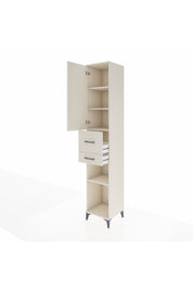 Hyperion Dolap 4 Raflı 2 Çekmeceli Tek Kapaklı 44x44x243 Aytaşı-Aytaşı