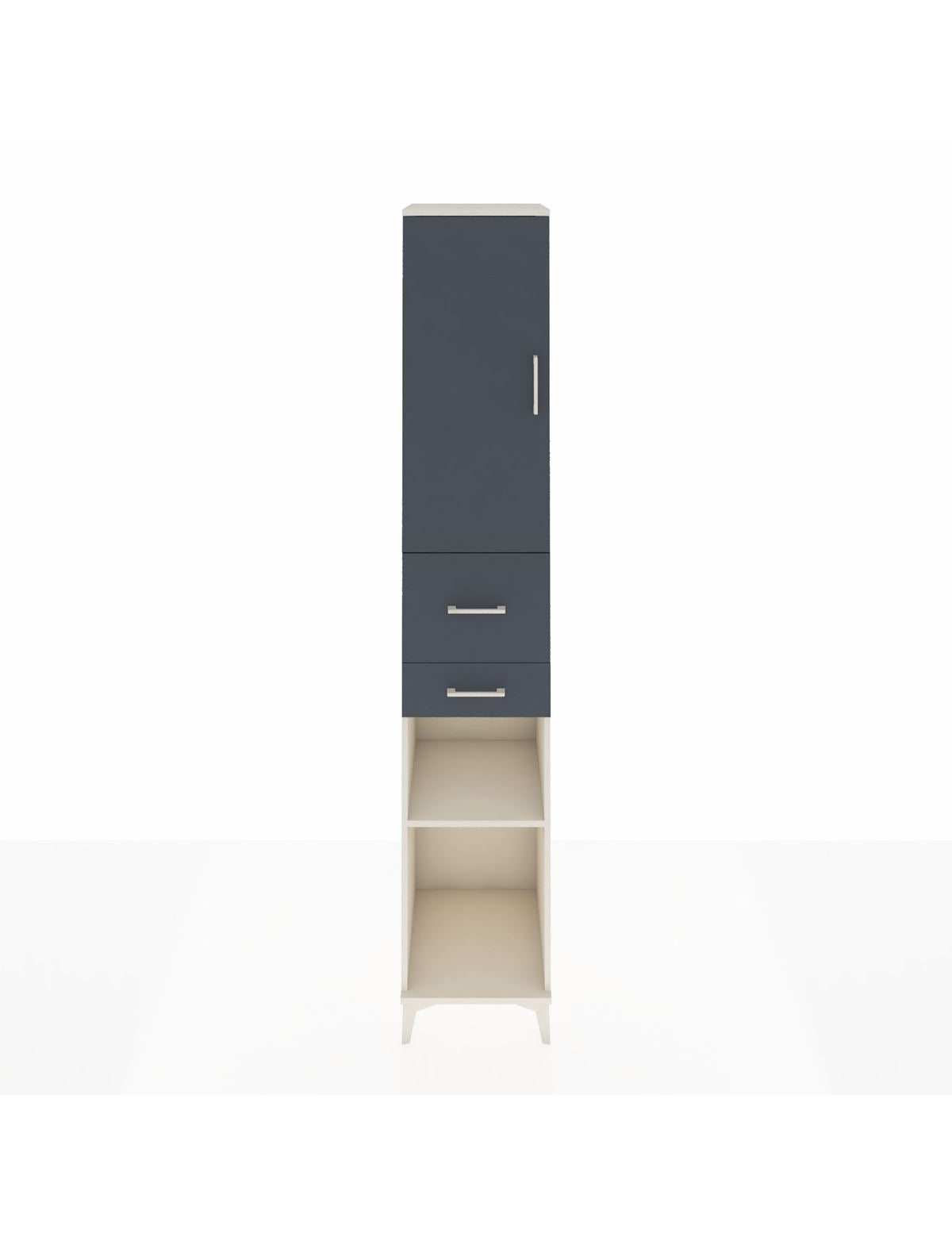 Hyperion Dolap 4 Raflı 2 Çekmeceli Tek Kapaklı 44x44x243 Aytaşı-Antrasit