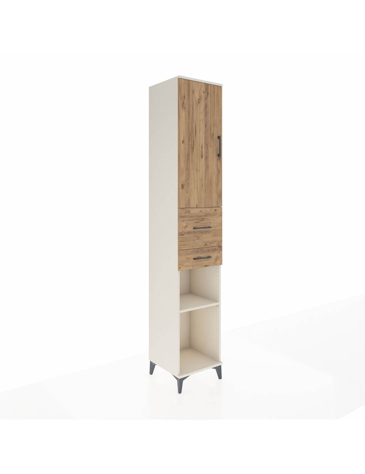 Hyperion Dolap 4 Raflı 2 Çekmeceli Tek Kapaklı 44x44x243 Aytaşı-Çam