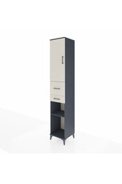 Hyperion Dolap 4 Raflı 2 Çekmeceli Tek Kapaklı 44x44x243 Antrasit-Aytaşı
